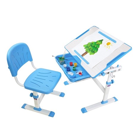 Растущая парта + стул Karo Blue в Норильске - изображение