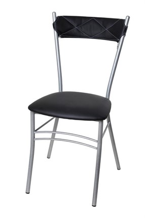 Кухонный стул Бистро Софт СРП-080С Эмаль, с мягкой спинкой Экотекс черный в Красноярске - изображение