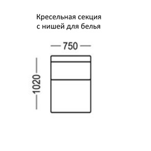 Манчестер Кресельная секция с нишей для белья на 750 в Красноярске